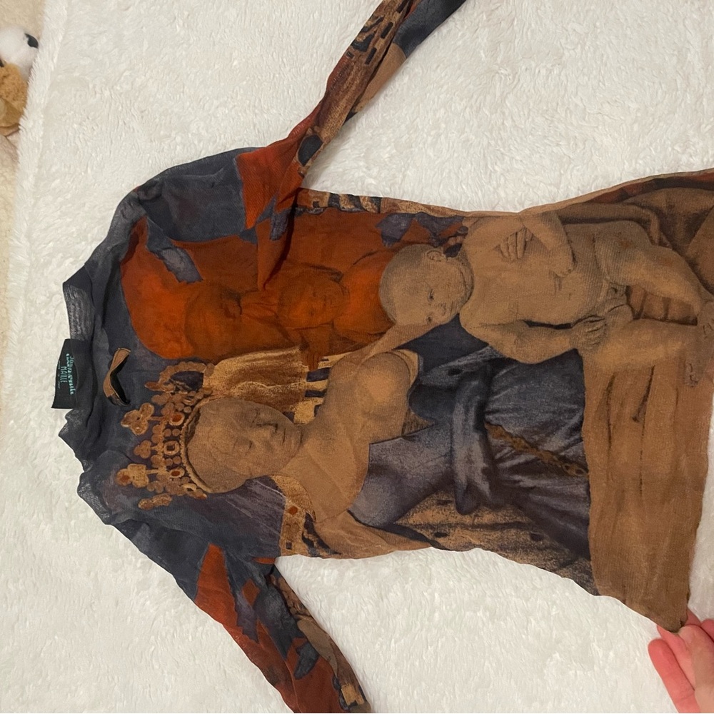 JPG Madonna and child mesh Long Sleeve Top - Picture 3 of 11